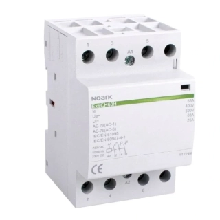 NOARK 117269 Ex9CH63H 31 230V AC/DC Tichý instalační stykač, 63A, 230V AC/DC, 3 zapínací + 1 vypínací kontakty