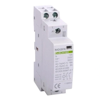 NOARK 116954 Ex9CH16H 20 230V AC/DC Tichý instalační stykač, 16A, 230V AC/DC, 2 zapínací kontakty