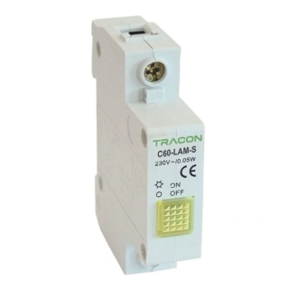 Tracon C60-LAM-S Modulární světelná kontrolka, žlutá, 250V AC, 0.6W, Glimm