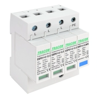 Tracon ESPD1+2-12.5-3+1P Svodič přepětí AC, typ T1+T2odnímatelný modul