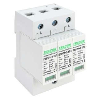 Tracon ESPD1+2-12.5-3P Svodič přepětí AC, typ T1+T2odnímatelný modul