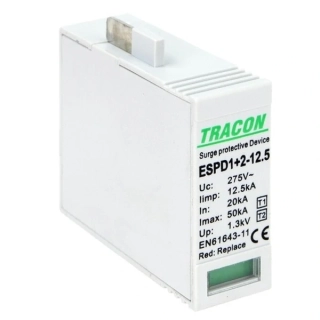 Tracon ESPD1+2-12.5MO Svodič přepětí AC, typ T1+T2, 12.5 M vložka