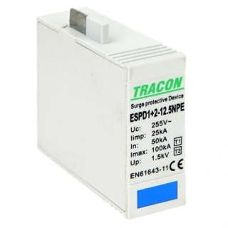 Tracon ESPD1+2-12.5NPE Svodič přepětí AC, typ T1+T2vložka 12,5 NPE