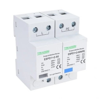 Tracon ESPD1+2-50-1+1P Svodič přepětí AC, typ T1+T2neodnímatelný modul