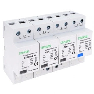 Tracon ESPD1+2-50-3+1P Svodič přepětí AC, typ T1+T2neodnímatelný modul