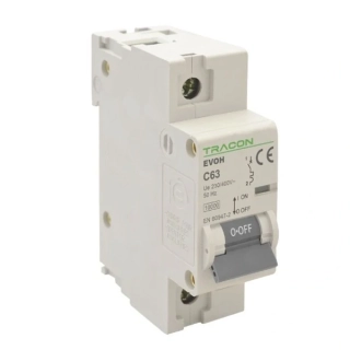 Tracon EVOH180 Výkonový jistič, 1-pólový, char.C, 80A, 1P,10kA