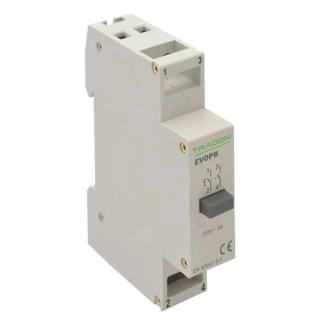 Tracon EVOPB Modulární tlačítko, 230V, 50Hz, 2NO, Ith:16A, AC-14, Ie:6A