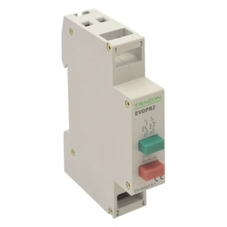 Tracon EVOPB2 Modulární tlačítko, 230V, 50Hz, 1NO, 1NC, Ith:16A, AC-14, Ie:6A