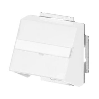ABB 2CKA001724A2761, FUTURE Kryt zásuvky komunikační, s popisový polem; studio bílá