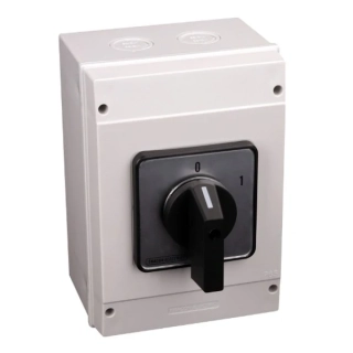 Vačkový vypínač, ON-OFF Tracon TK-126/4T65 400V, 50Hz, 125A, 4P, 30kW, 88×88mm, 60°, IP65