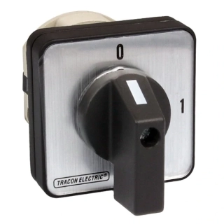 Vačkový vypínač, ON-OFF Tracon TK-129/3 400V, 50Hz, 125A, 3P, 30kW, 88×88mm, 90°