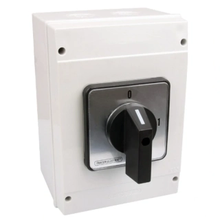 Vačkový vypínač, ON-OFF Tracon TK-129/3T65 400V, 50Hz, 125A, 3P, 30kW, 88×88mm, 90°, IP65