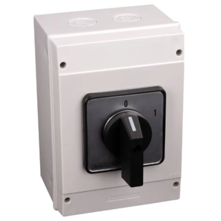 Vačkový vypínač, ON-OFF Tracon TK-166/4T65 400V, 50Hz, 160A, 4P, 37kW, 88×88mm, 60°, IP65