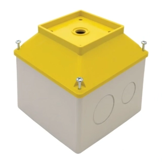 krabice k hlav.vyp.a hlav.bezp.vyp.,h=108mm,IP44 (žl.víko) Tracon TK/T3+F3S/ IP44