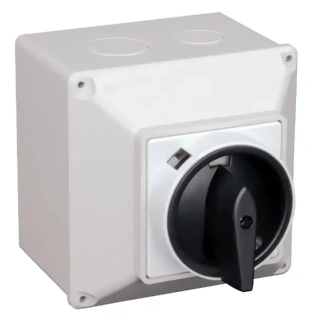 Krabicový hlavní vypínač, ON-OFF Tracon TKF-20T 400V, 50Hz, 20A, 4P, 5,5kW, 64×64mm, IP44