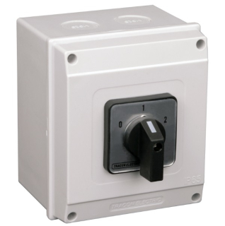Přepínač motoru Dahlander, v krabici Tracon TKM-20/DT65 400V, 50Hz, 20A, 5,5kW, 48×48mm, IP65