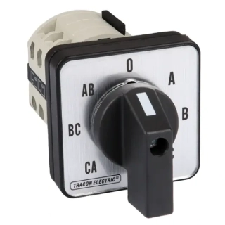 Voltmetrový vačkový přepínač fázového a sdruženého napětí Tracon TKU-K
