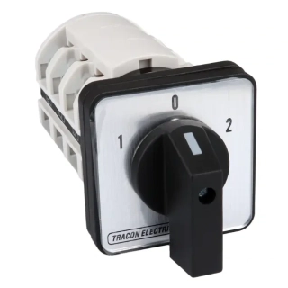 Vačkový přepínač, 1-0-2 Tracon TKV-326/3 400V, 50Hz, 32A, 2×3P, 11kW, 64×64mm, 60°