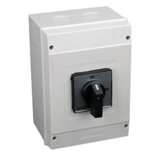 Bezpečnostní vypínač, v krabici Tracon TS-80/3T65 400V, 50Hz, 80A, 3P, 22kW, 64×64mm, IP65