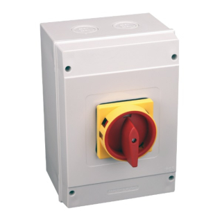 Bezpečnostní hlavní vypínač, v krabici Tracon TSS-10/3T65 400V, 50Hz, 100A, 3P, 30kW, 88×88mm, IP65