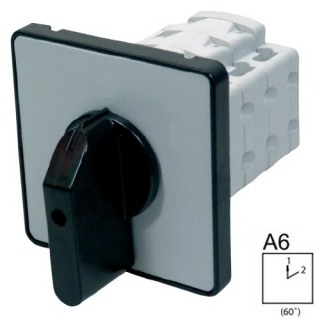 SEZ S10 JD 2253 A6 Vestavný vačkový spínač s čelní deskou, bez polohy 0, 10A, 1-2