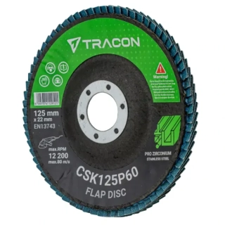 Brusný kotouč Tracon CSK125P60 125x22mm, P60