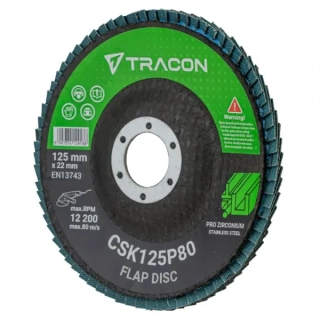 Brusný kotouč Tracon CSK125P80 125x22mm, P80
