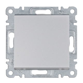 HAGER WL0012 Lumina Spínač 1-pólový, řazení 1, stříbrná mat