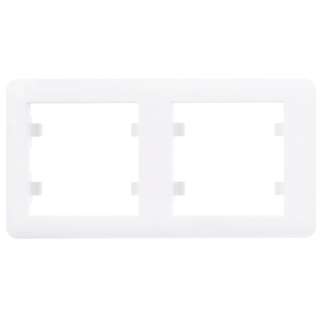 HAGER WL5220 Lumina soul Rámeček 2-násobný vodorovný, bílá lesk