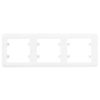 HAGER WL5230 Lumina soul Rámeček 3-násobný vodorovný, bílá lesk