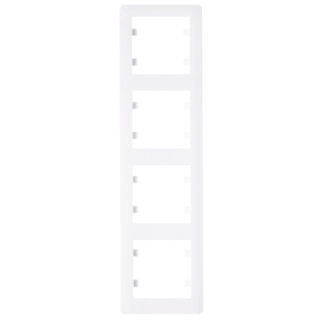 HAGER WL5140 Lumina soul Rámeček 4-násobný svislý, bílá lesk