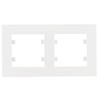 HAGER WL5720 Lumina intense Rámeček 2-násobný vodorovný, bílá lesk