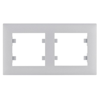 HAGER WL5722 Lumina intense Rámeček 2-násobný vodorovný, stříbná mat