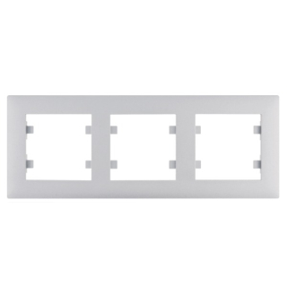 HAGER WL5732 Lumina intense Rámeček 3-násobný vodorovný, stříbná mat