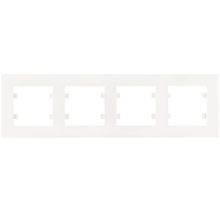 HAGER WL5740 Lumina intense Rámeček 4-násobný vodorovný, bílá lesk