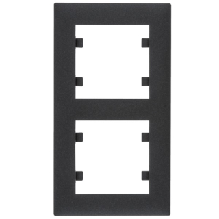 HAGER WL5623 Lumina intense Rámeček 2-násobný svislý, černá mat