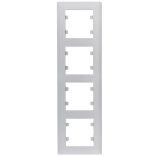 HAGER WL5642 Lumina intense Rámeček 4-násobný svislý, stříbná mat