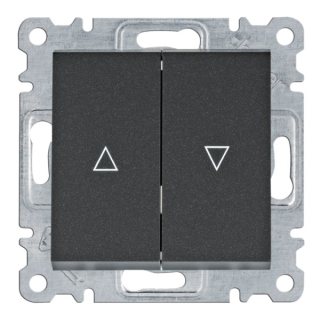HAGER WL0313 Lumina Vypínač žaluziový 1-pólový, černá mat