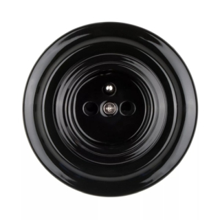 Keramická zásuvka, černá MYRALUX ZA-01B