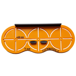 Šablona pro naznačení vícenásobných krabic pro EU zásuvky a vypínače