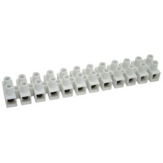 Tracon S3A-H Svorkovnice 12 článkové, profil 'H', přírodní, 2,5mm2, 450VAC, 16A, PP