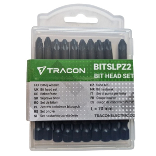 Tracon BITSLPZ2 Sada bitů SL/PZ2, L=70mm, 10 kusů
