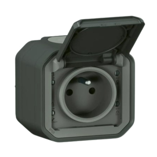 LEGRAND 069791L Plexo IP55 Zásuvka 2P+T clonky, povrchová montáž, antracit