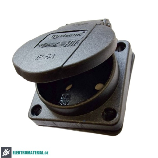 TP Electric 3101-326-0300 Vestavná zásuvka, 230 V, černá 1x16A / IP54