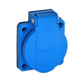 TP Electric 3101-338-0900 Vestavná zásuvka, 230 V, modrá, s bezpečnostní clonkou, Quick Connect 1x16A / IP54