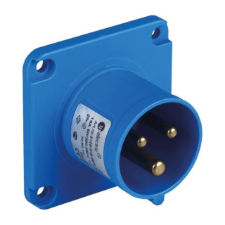 TP Electric 3020-319-0970  Vestavná přívodka rovná, kompaktní příruba 70x70, Quick Connect 3x16A / IP44