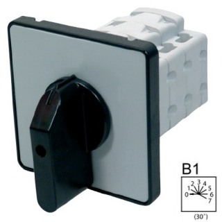 SEZ S10 JD 2701 B1 Vestavný vačkový spínač s čelní deskou, s polohou 0, 10A, 0-1-2-3-4-5-6-7