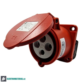 TP Electric 3026-321-1670 Vestavná zásuvka, rovná, kompaktní příruba 70x70, Quick Connect 4x32A / IP44