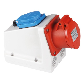 TP Electric 3105-605-16FR Kombinovaná zásuvka s pojistkou, francouzská 5x16A / IP44