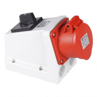 TP Electric 3107-610-1600 Kombinovaná zásuvka s vypínačem 5x32A / IP44